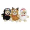 Northlight 32636952 8 in. Plush Teddy Bear Stuffed Animal Figures in Christmas Costumes - Set of 3